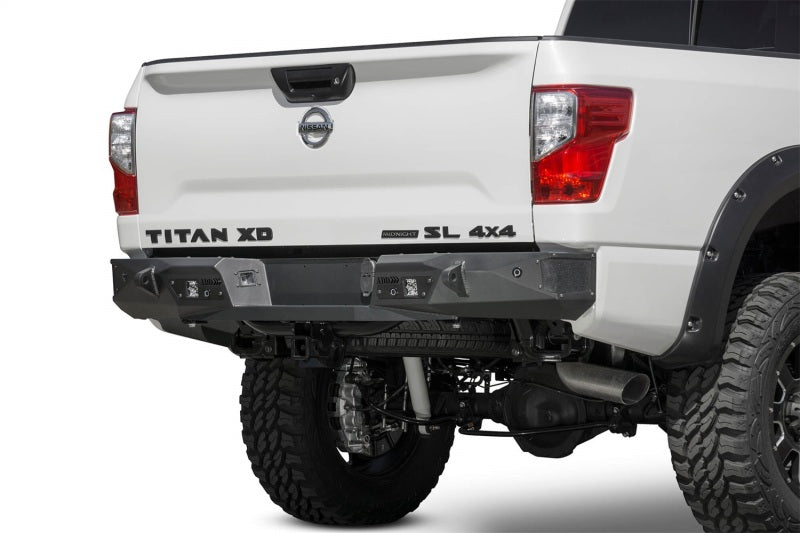 Addictive Desert Designs R911231280103 fits Nissan 16-18 Titan XD Stealth Fighter Rear Bumper w/ Backup Sensor Cutout