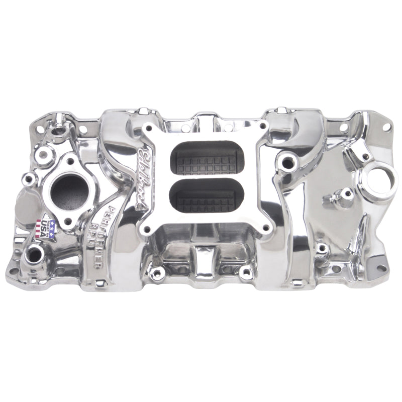 Edelbrock 71011 Perf RPM Manifold Polished