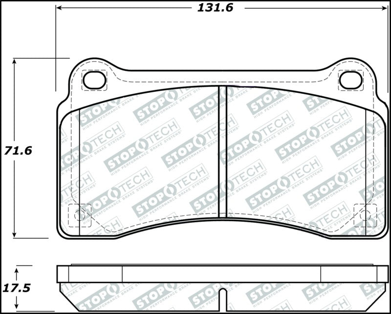 Stoptech 305.1383 Street Select 09-18 Nissan GT-R Rear Brake Pads