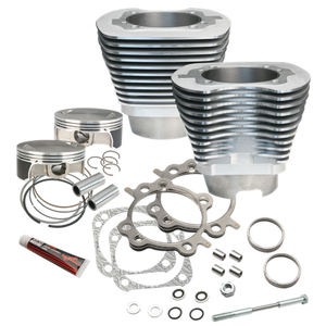S&S 910-0213 Cycle 07-17 BT 117in Big Bore Cylinder Kit - Silver