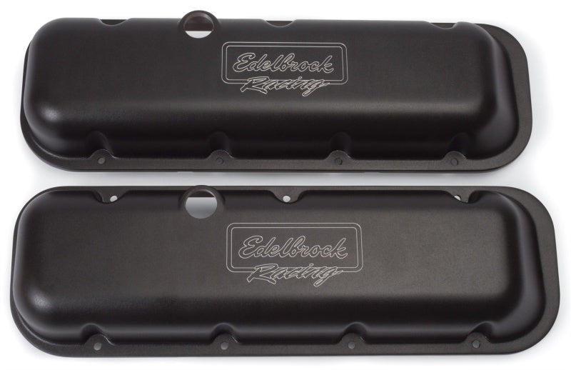 Edelbrock 41813 Valve Cover Victor Series fits Chevrolet 1965 and Later 396-502 V8 Low Black