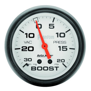 AutoMeter 5801 AutoMeter Gauge Vac/Boost 2-5/8in. 30Inhg-20PSI Mechanical Phantom