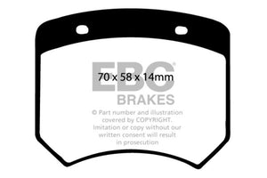 EBC DP2102 70-73 fits Rover Mini 1275 (10in Wheels) Greenstuff Front Brake Pads