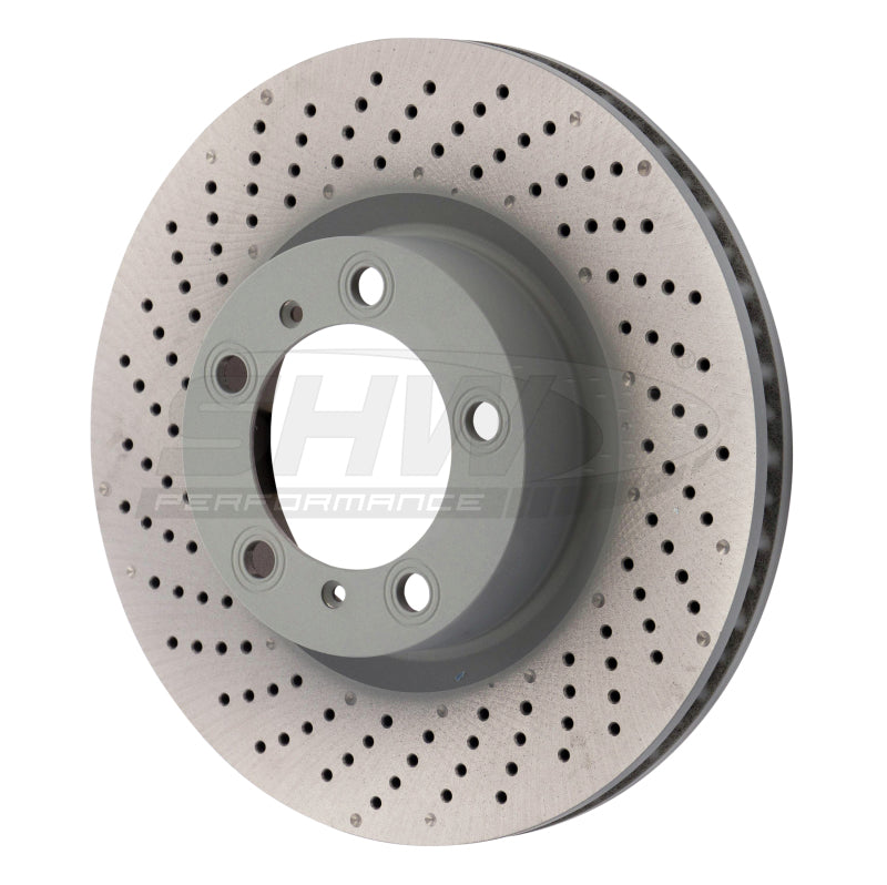 SHW Performance PFL39971 SHW 09-16 fits Porsche 911 Carrera w/o Ceramic Brake Left Front Drill-Dimp MB Brake Rotor (99735140101)