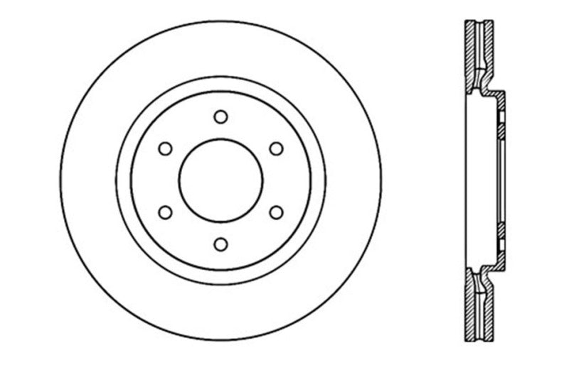 Stoptech 127.42099L Slotted & Drilled Sport Brake Rotor