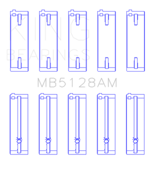 King MB5128AM fits Isuzu 4XE1/4XF1/4XC1T (Size STD) Main Bearing Set