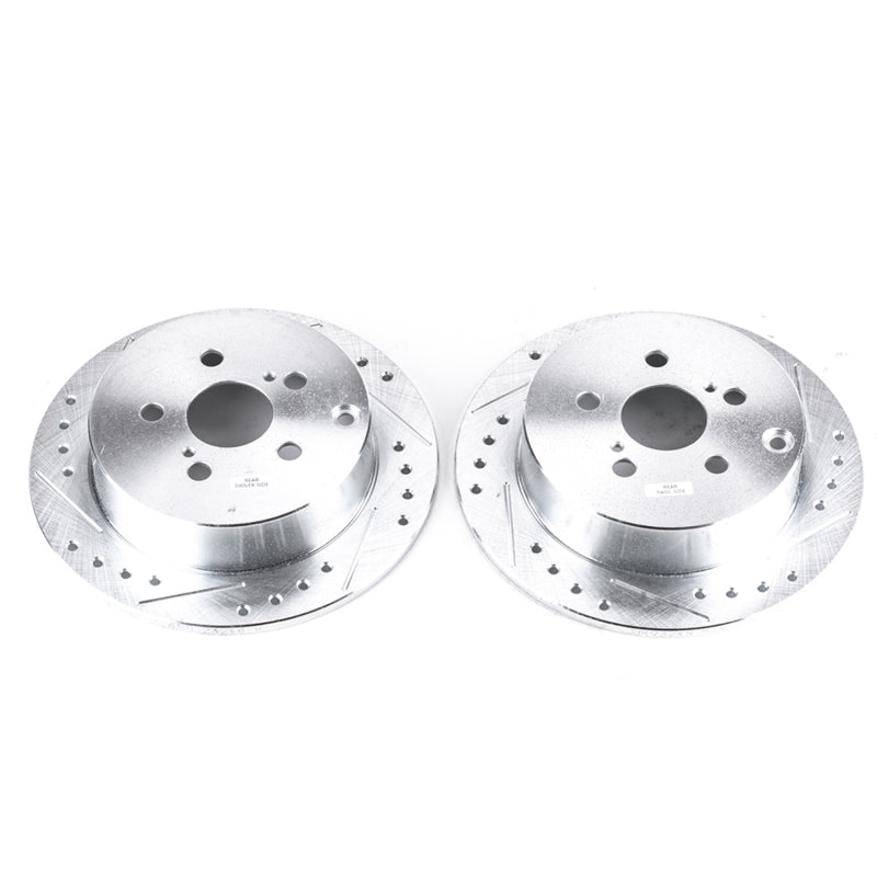 PowerStop fits Pontiac 03-06 Vibe Rear Evolution Drilled & Slotted Rotors - Pair
