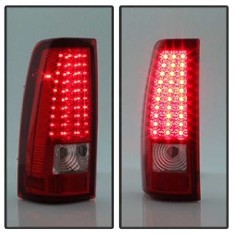 5008787 Xtune fits Chevy 03-06 Silverado 1500/2500/3500 LED Tail Lights Red Cl