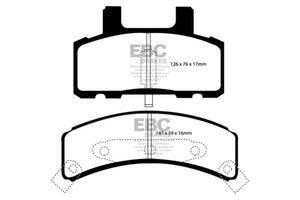 EBC DP21273 97-99 fits Cadillac Deville 4.6 (Rear Drums) Greenstuff Front Brake Pads