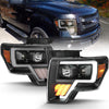 ANZO 111445 2014 fits Ford 09-20 F-150 Projector Light Bar G4 H.L. Black Amber