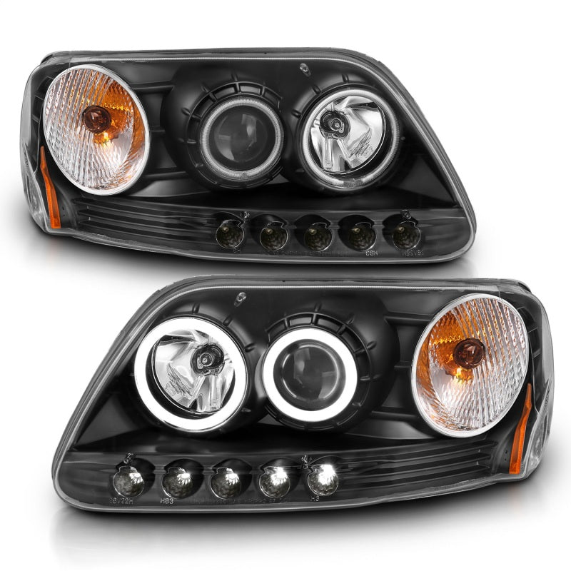 ANZO 111097 1903 fits Ford 97-20 F-150 Projector Headlights w/ Halo Black (CCFL)