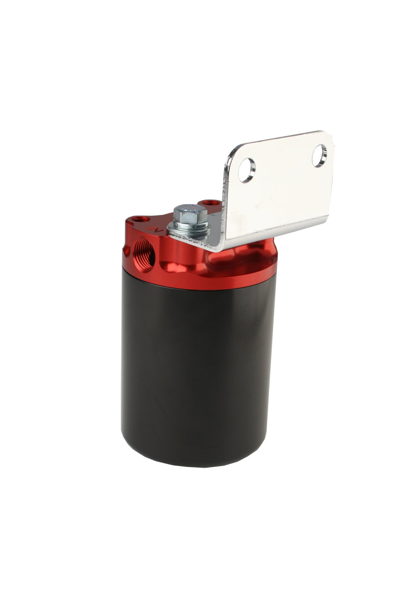 Aeromotive  12317 SS Series Billet Canister Style Fuel Filter Anodized Black/Red