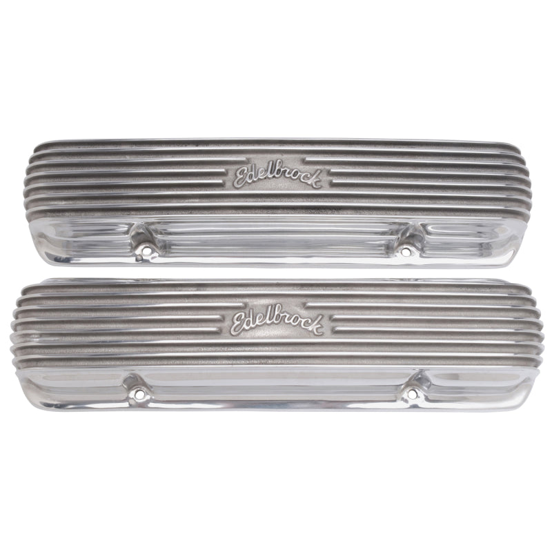 Edelbrock 4130 Valve Cover Classic Series fits Pontiac 1962-1979 301-455 CI V8 Polshed