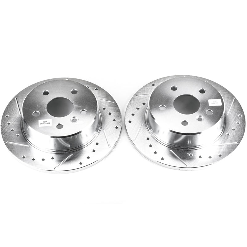PowerStop fits Toyota 00-04 Avalon Rear Evolution Drilled & Slotted Rotors -