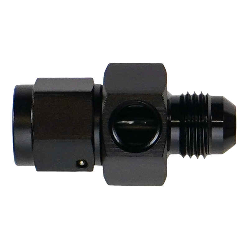 DeatschWerks 6-02-0773-B 6AN Male Flare to Female Flare Swivel with 1/8th NPT