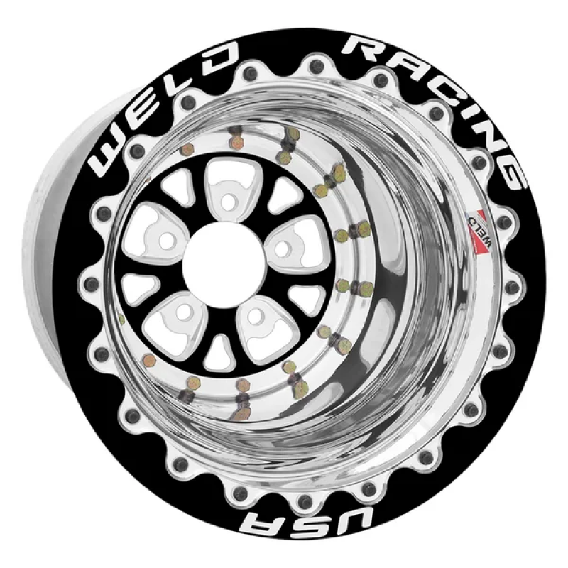 Weld 84B-513B276MB V-series 15x13 / 5X4.75 BP / 3in. BS Black 3 Piece Wheel -