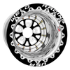 Weld 84B-513B276MB V-series 15x13 / 5X4.75 BP / 3in. BS Black 3 Piece Wheel -