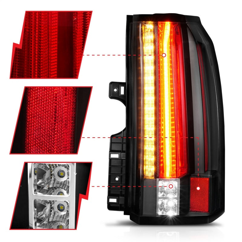 ANZO 311275 2017 fits GMC 15-20 Yukon/Yukon XL LED Taillights Black