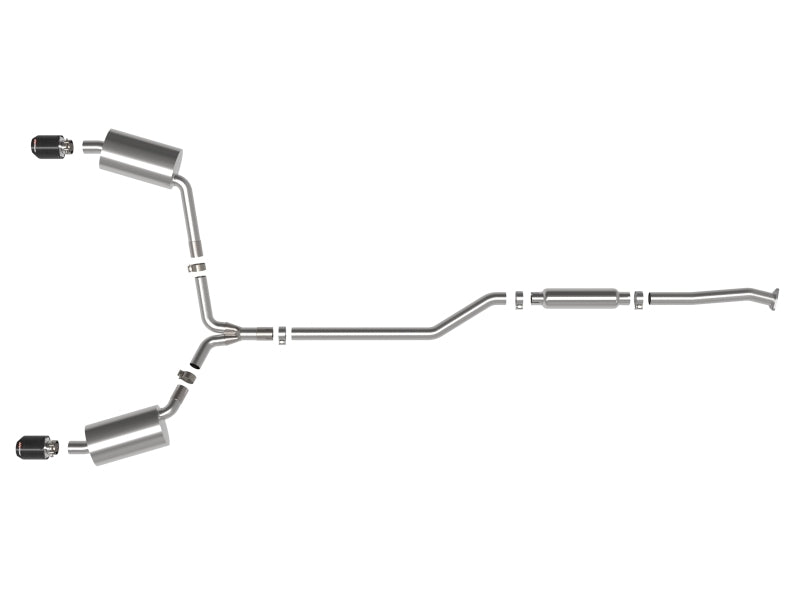 AFE 49-36629-C fits Acura TSX L4 2.4L Takeda 2-1/2in to 2-1/4in 304 SS Cat-Back