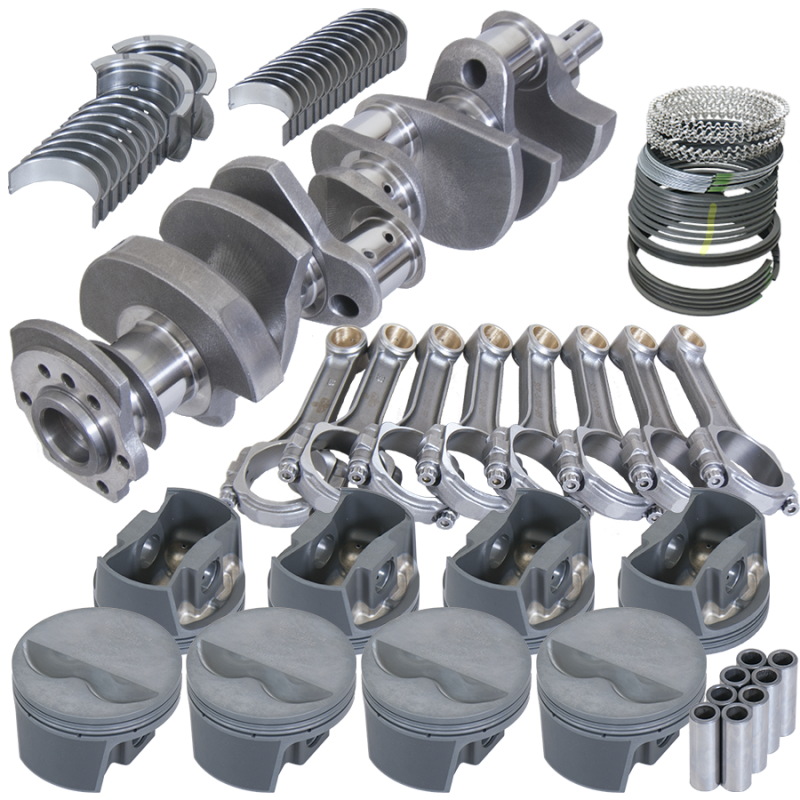 Eagle 13021040 fits Chevy 350 3.480in Crank 5.700in I-Beam Rods -5cc Flat Top 4.040in Pistons Rotating Assembly