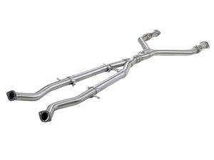 AFE 49-36131  2.5in to 3in 304 SS Y-Pipe Exhaust System 16-18 fits Infiniti Q50