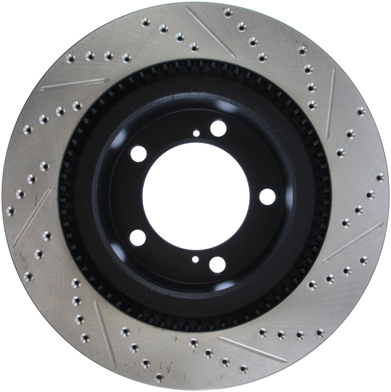 Stoptech 127.44156R 07-09 fits Toyota Tundra / 08-09 Toyota Sequoia Front Right Slotted & Drilled Rotor