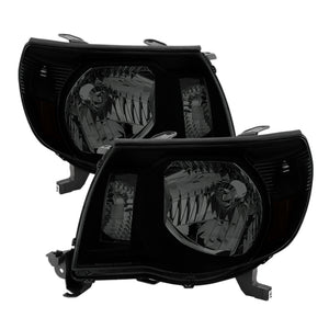 9030420 Xtune fits Toyota 05-11 Tacoma Amber Crystal Headlights Black Smoked H
