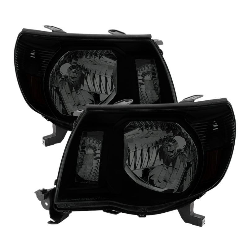 9030420 Xtune fits Toyota 05-11 Tacoma Amber Crystal Headlights Black Smoked H