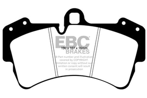 EBC DP31473C 03-07 fits Porsche Cayenne 4.5 (350mm Rotors) Redstuff Front Brake Pads