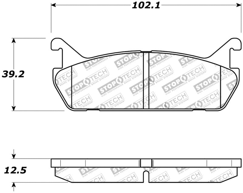 Stoptech 308.0458 Street Touring 90-93 fits Mazda Miata Rear Brake Pads D525