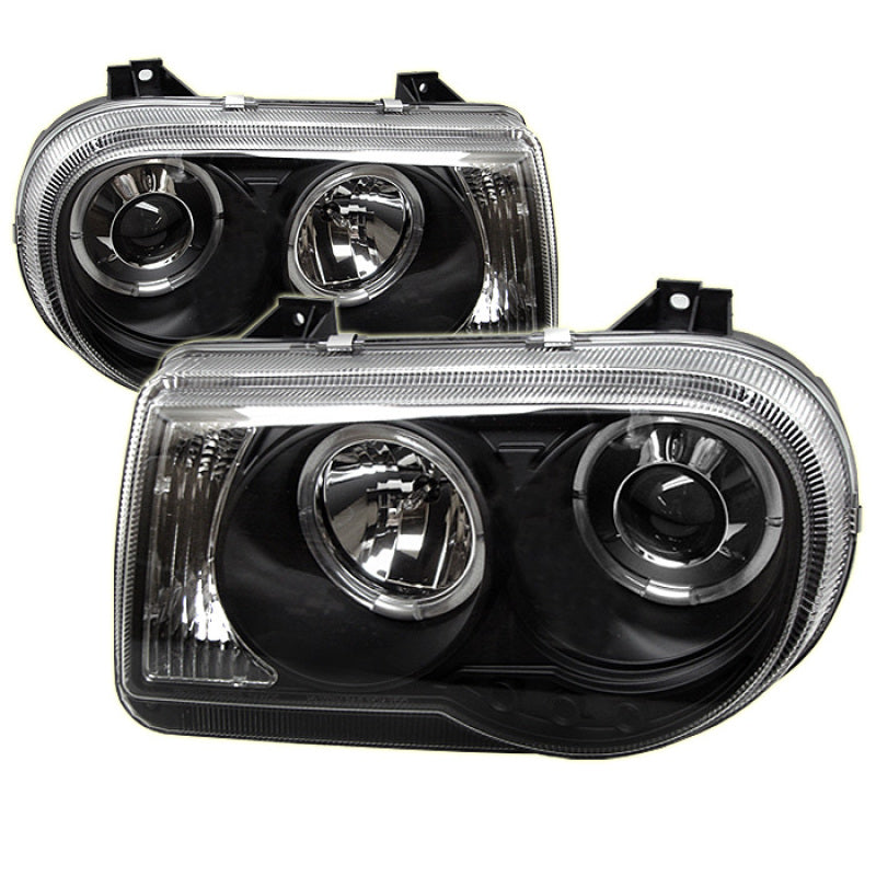 Spyder 5009135 fits Chrysler 05-10 300C Projector Headlights LED Halo LED Blk (