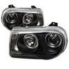 Spyder 5009135 fits Chrysler 05-10 300C Projector Headlights LED Halo LED Blk (