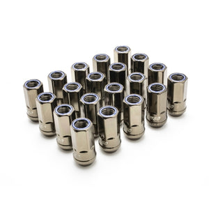 Wheel Mate HR5007TU Muteki HR50 Open End Lug Nuts - Titanium Chrome w/ Blue Ring