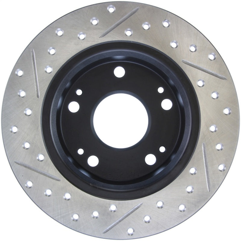 Stoptech 127.40055L 04-08 Acura TSX / 03-07 Honda Accord SportStop Slotted & Drilled Left Rear Rotor