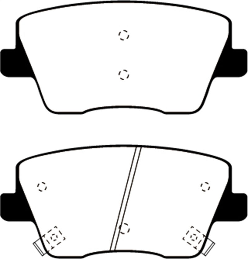 EBC DP22344 2019+ fits Hyundai Veloster N (2nd Gen) 2.0L Turbo Greenstuff Rear Brake Pads