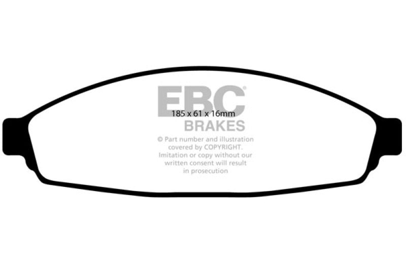 EBC DP21676P 03+ fits Ford Crown Victoria (Police) 4.6 Greenstuff Front Brake Pads