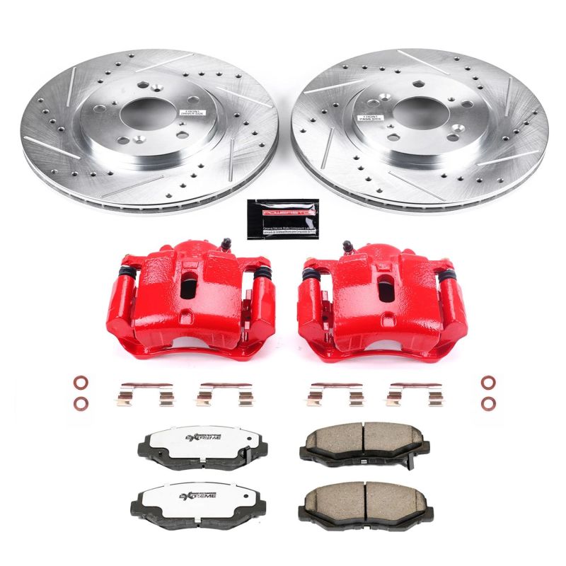 PowerStop KC2302 fits Honda Pilot Front Z26 Street Warrior Brake Kit w/Calipers