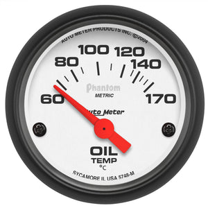 AutoMeter 5748-M Autometer Phantom 2-1/16in 60-170 Deg F Electronic Oil Temperature Gauge