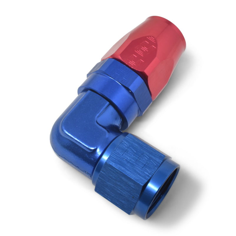 Russell 613660 Performance -10 AN Red/Blue 90 Degree Forged Aluminum Swivel Hose End