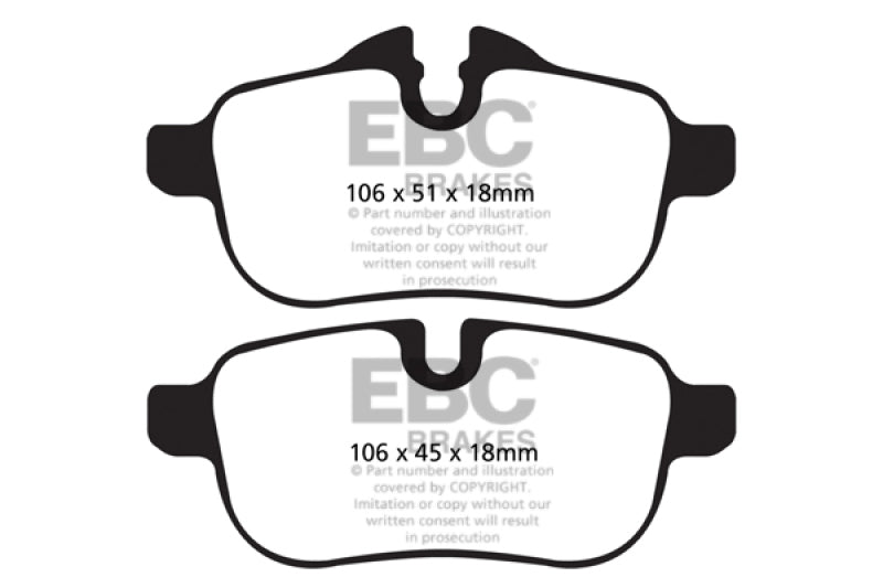 EBC DP22046 09+ fits BMW Z4 3.0 (E89) Greenstuff Rear Brake Pads