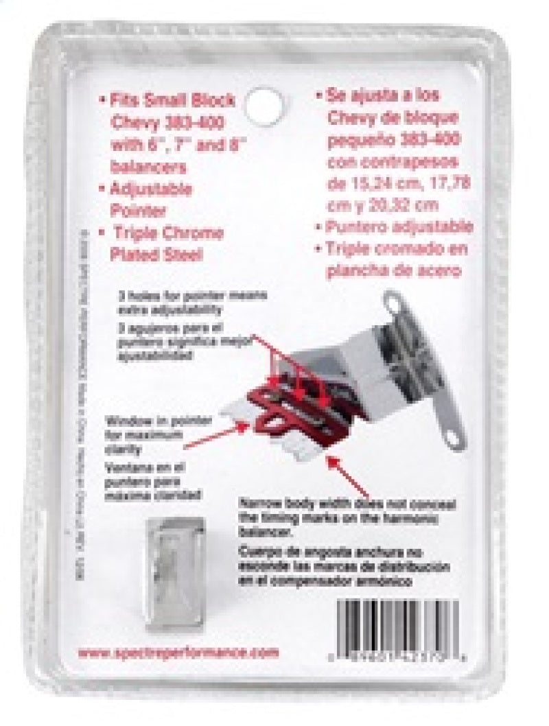 Spectre 4237 SB fits Chevy Timing Tab - Adjustable