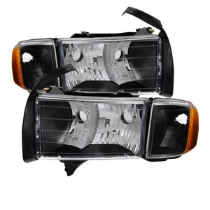 9032158 Xtune fits Dodge 99-20 Ram Sport Model Only 1902 OEM Headlights Black