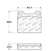 Stoptech 308.0031 Street Touring 98-04 Volvo C70/98-00 V70 Rear Brake Pads