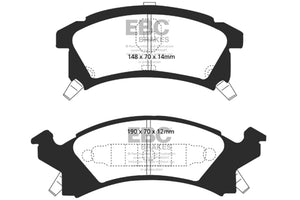 EBC UD673 96-98 Buick Skylark 2.4 Ultimax2 Front Brake Pads