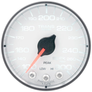 AutoMeter P342128 Autometer Spek-Pro 2 1/16in 300 Degree F Stepper Motor W/Peak & Warn White/Black Trans Temp Gauge