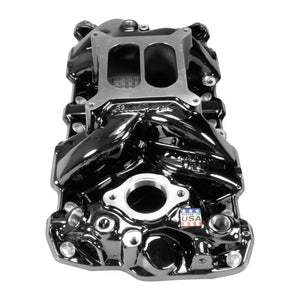 Edelbrock Chevy SB Performer RPM Intake Manifold - Black Plasma Finish