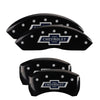 MGP 14247SBANBK 4 Caliper Covers Engraved F & R 100 Anniversary Black Finish Sil