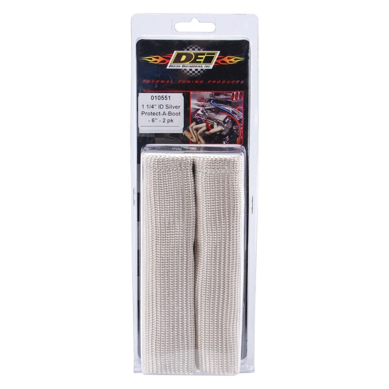 DEI  10551 Protect-A-Boot Sleeve - 1-1/4in I.D. x 6in - 2-pack - Silver