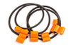 Giant Loop RBS17 Rubber Boa Straps - Black/Orange