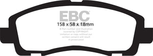 EBC DP31753C 09-14 fits Acura TL 3.5 Redstuff Front Brake Pads